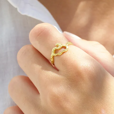Nava Doris verstelbaar ring in verguld sterlingzilver