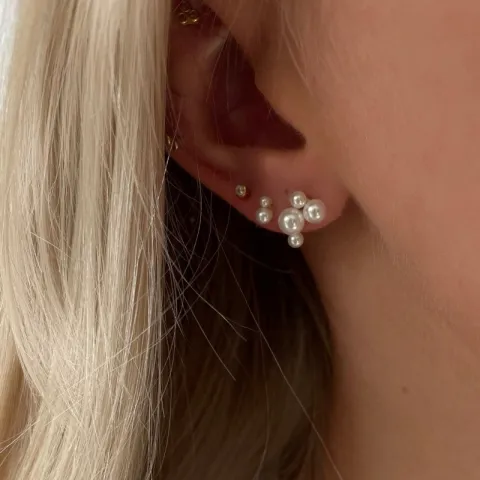 Nava Dimah parel oorbellen in verguld sterlingzilver