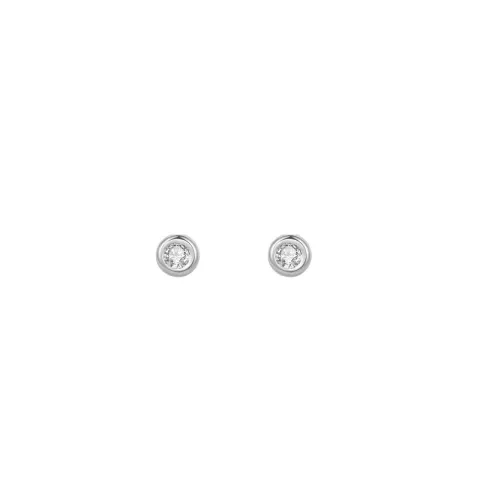 Nava Agua Petite oorsteker in zilver witte zirkoon