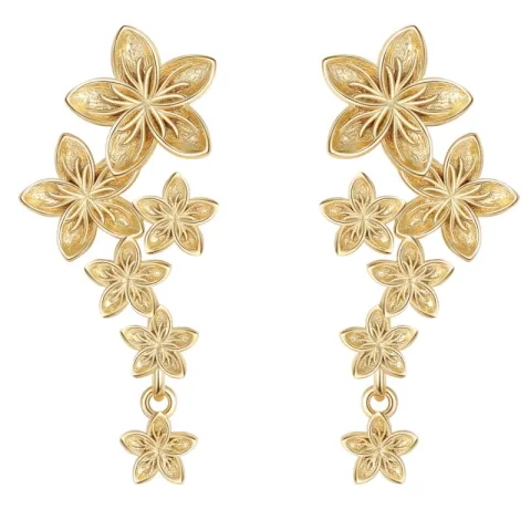 Nava Leia oorbellen in verguld sterlingzilver