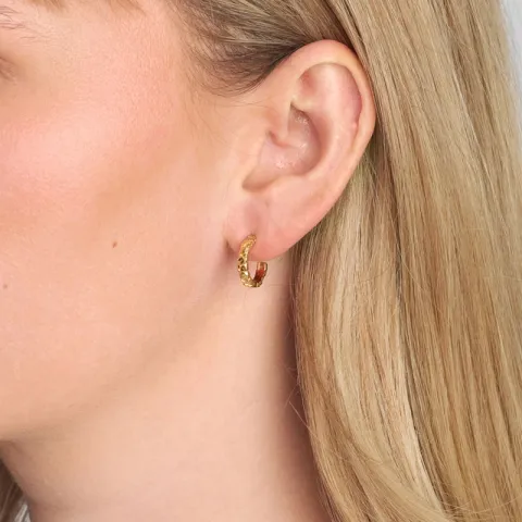 Studio Z Element creool in verguld sterlingzilver