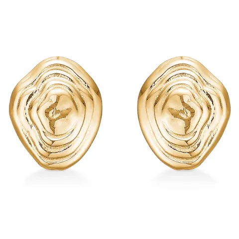Studio Z Shell oorsteker in verguld sterlingzilver