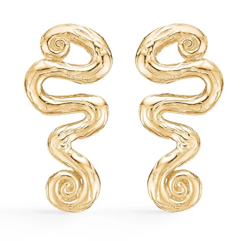 Studio Z Wave Mini oorsteker in verguld sterlingzilver