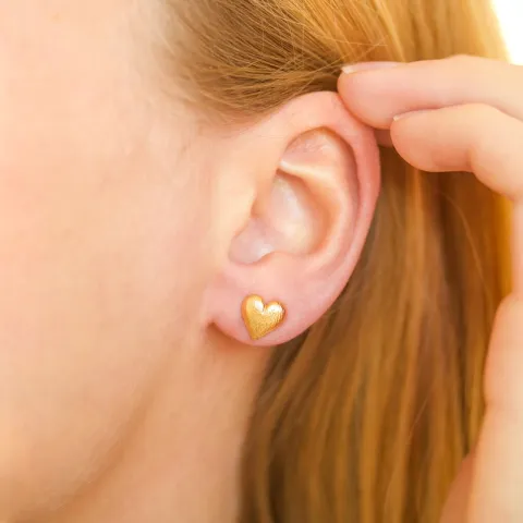 Studio Z Beloved oorsteker in verguld sterlingzilver