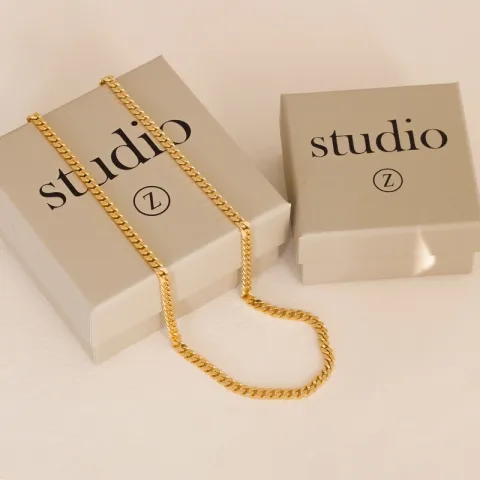 Studio Z Plated ketting in verguld sterlingzilver