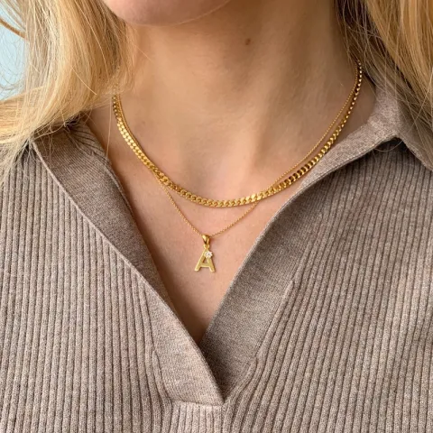 Studio Z Plated ketting in verguld sterlingzilver