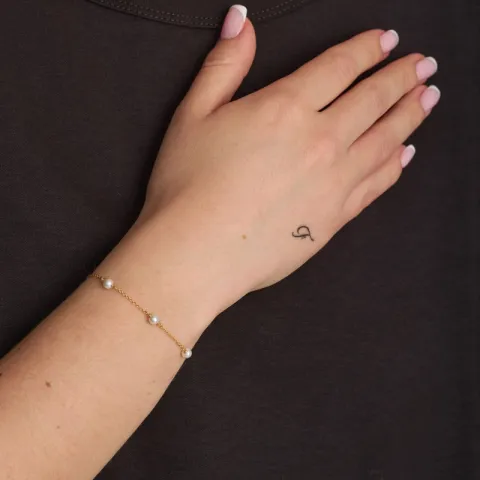 Studio Z Shore parel armband in verguld sterlingzilver