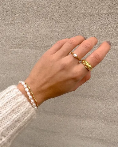 Studio Z Silica armband in verguld sterlingzilver witte zirkoon
