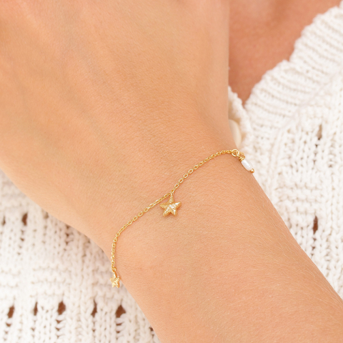 Studio Z Starfish Lustre armband in verguld sterlingzilver