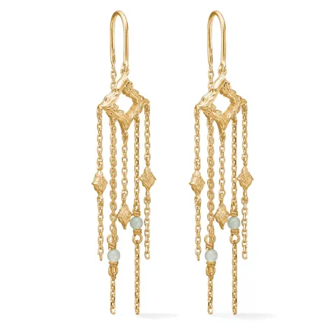 Studio Z Peak oorbellen in verguld sterlingzilver blauwe zirkoon