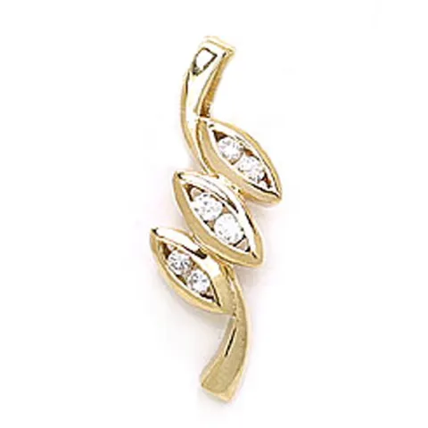 abstract hanger in 8 karaat goud