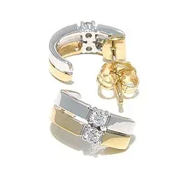 diamant halfcreool in 14 karaat goud en witgoud met diamant