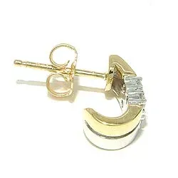 diamant halfcreool in 14 karaat goud en witgoud met diamant