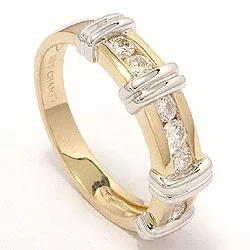 Bestelde artikel -  diamant ring in 14 karaat goud-en witgoud 0,52 ct