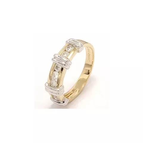 Bestelde artikel -  diamant ring in 14 karaat goud-en witgoud 0,52 ct