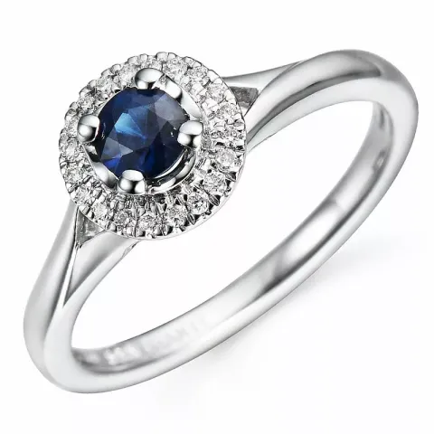 ovale diamant ring in 14 karaat witgoud 0,08 ct 0,38 ct