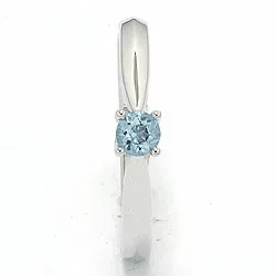 topaas ring in 14 karaat witgoud 0,25 ct