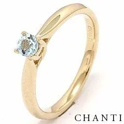 topaas ring in 14 karaat goud 0,25 ct
