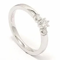 bestelde artikel -  diamant ring in 14 karaat witgoud 0,10 ct 0,08 ct