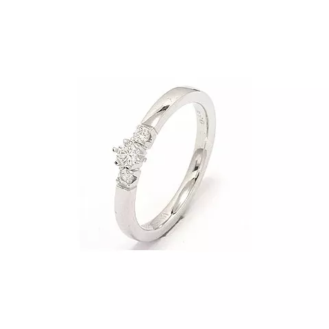 bestelde artikel -  diamant ring in 14 karaat witgoud 0,10 ct 0,08 ct