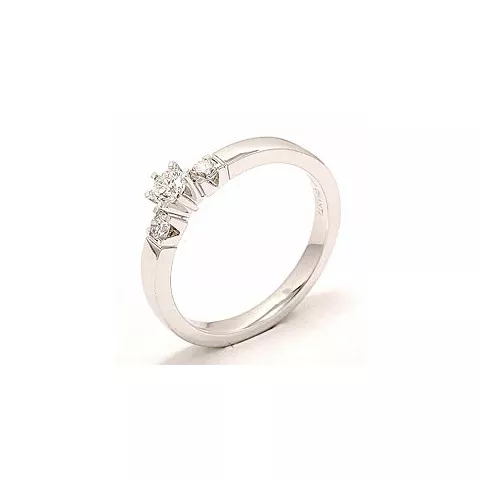 bestelde artikel -  diamant ring in 14 karaat witgoud 0,20 ct 0,16 ct