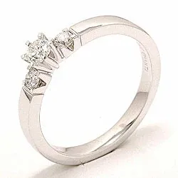 bestelde artikel -  diamant ring in 14 karaat witgoud 0,20 ct 0,16 ct