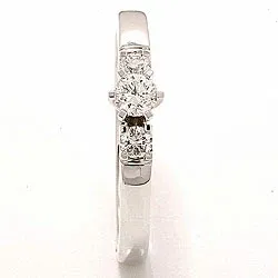 bestelde artikel -  diamant ring in 14 karaat witgoud 0,20 ct 0,16 ct