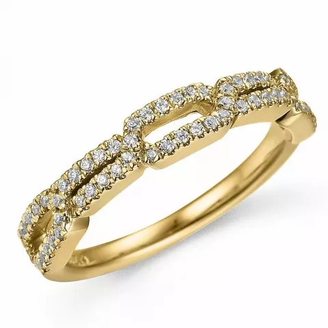 vierkant diamant goud ring in 14 karaat goud 0,25 ct