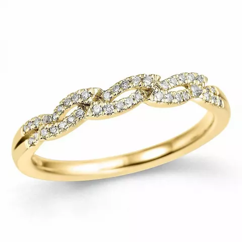 diamant goud ring in 14 karaat goud 0,13 ct
