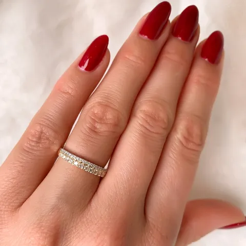 diamant ring in 14 karaat goud met rhodium 0,38 ct