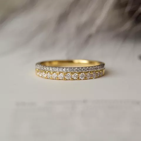 diamant ring in 14 karaat goud met rhodium 0,38  ct