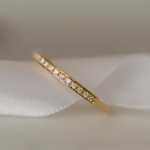 diamant mémoire ring in 14 karaat goud 0,09 ct