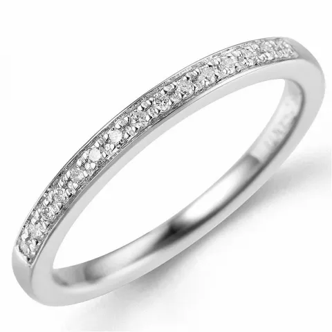 Diamant ring in 14 karaat witgoud 0,09 ct