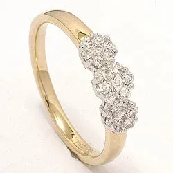 diamant ring in 14 karaat goud-en witgoud 0,36 ct