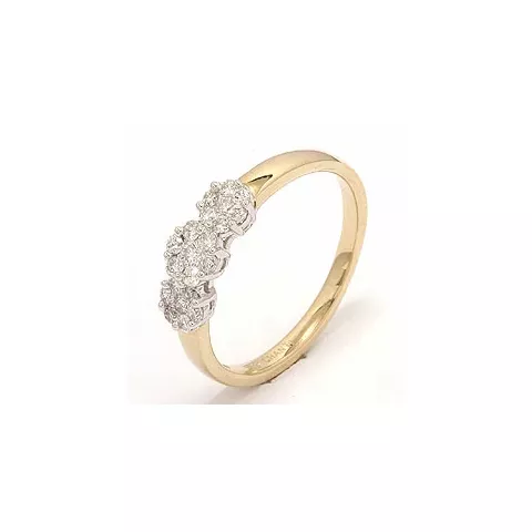 diamant ring in 14 karaat goud-en witgoud 0,36 ct