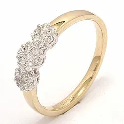 diamant ring in 14 karaat goud-en witgoud 0,36 ct