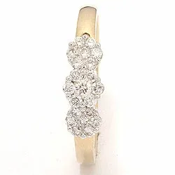 diamant ring in 14 karaat goud-en witgoud 0,36 ct