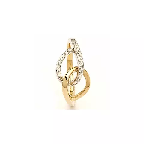 bestelde artikel -  diamant ring in 14 karaat goud-en witgoud 0,13 ct