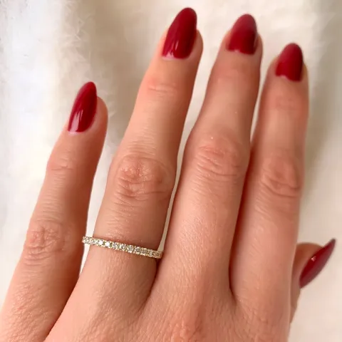 briljant mémoire ring in 14 karaat goud 0,225 ct