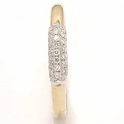 diamant ring in 14 karaat goud-en witgoud 0,19 ct