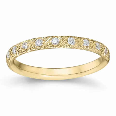 Diamant ring in 14 karaat goud 0,154 ct
