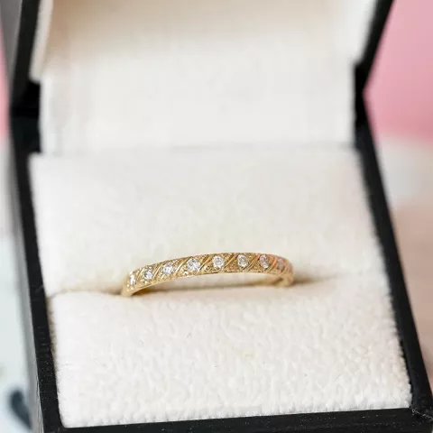 Diamant ring in 14 karaat goud 0,154 ct