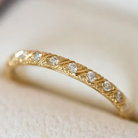 Diamant ring in 14 karaat goud 0,154 ct