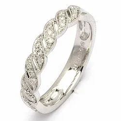 Diamant ring in 14 karaat witgoud 0,13 ct