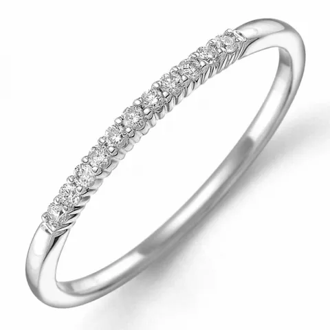 Smal diamant ring in 14 karaat witgoud 0,099 ct