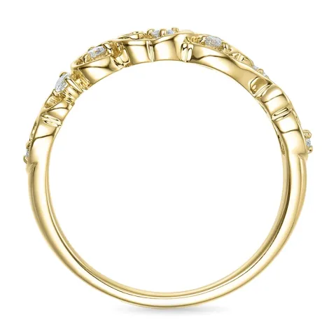 Gouden ring in 14 karaat goud 0,155 ct
