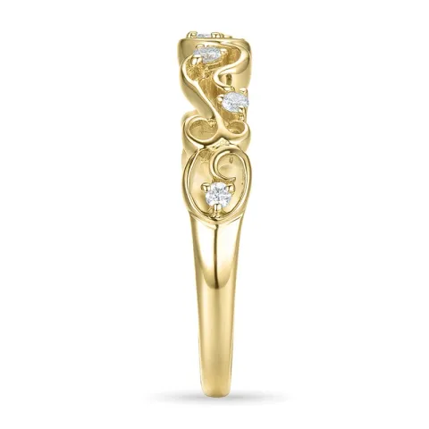 Gouden ring in 14 karaat goud 0,155 ct