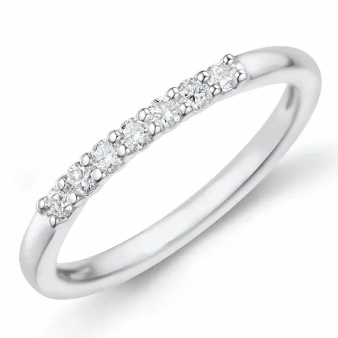 smal briljant ring in 14 karaat witgoud 0,207 ct