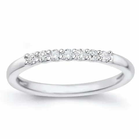 smal briljant ring in 14 karaat witgoud 0,207 ct