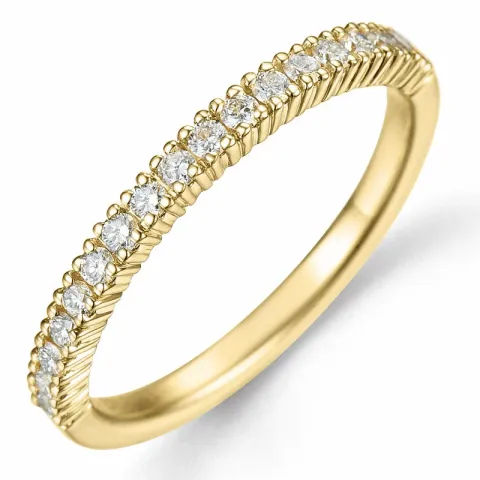 smal diamant ring in 14 karaat goud 0,27 ct